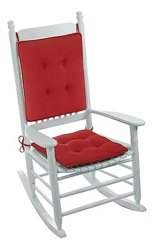 Cojines Para Sillas Mecedoras Klear Vu, 20  X 17  X 2 , Rojo
