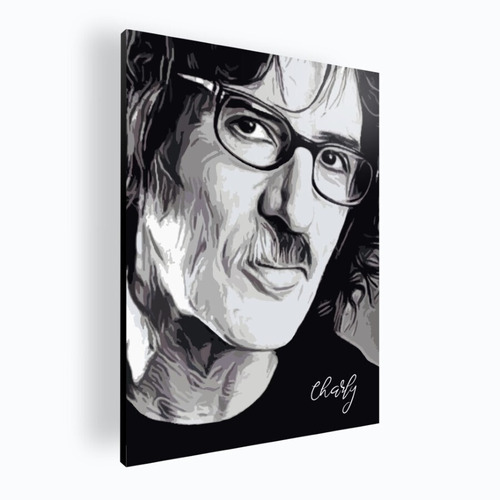 Cuadro Moderno Mural Poster Charly Garcia 84x118 Mdf