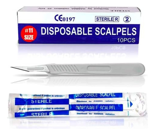 Disposable Scalpel 11 Disposable Dermaplaning Blades Wi...