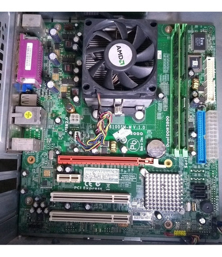 Pc - Sempron 3400+, Mb Ecs Geforce6100sm-m, 4gb Ram Ddr2 800