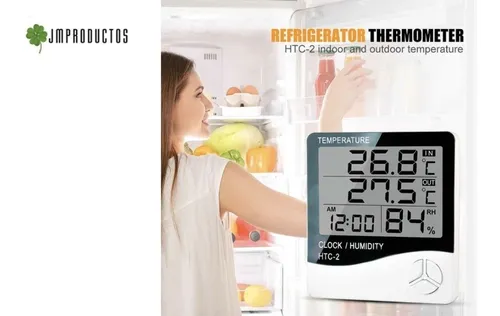 Termometro Higrometro Digital Htc-2 Con Sonda Reloj + Envio