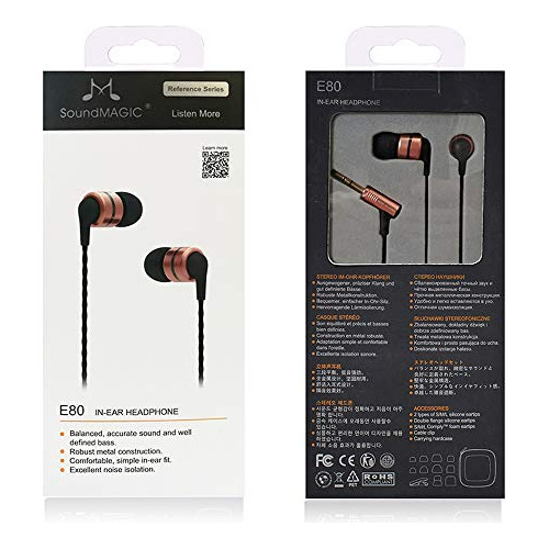 Soundmagic E80 Wired Earbuds No Microphone Hifi Stereo Audio