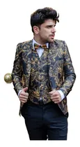Comprar Saco Blazer Elastizado Entallado Gabardina Estampado Brocato