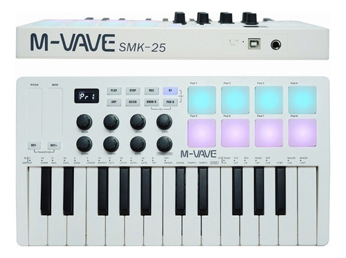 Controller Midi M-vave Smk-25 Portable Keyboard