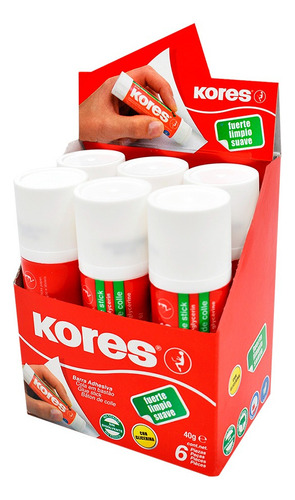 Kores Set 12 Barra Adhesiva De 40gr Mas 12 Lapiz Chequeo