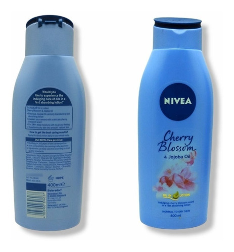 Imagen 1 de 1 de Crema Nivea Cherry Blosson & Amp Aceite De Jojoba 400 Ml