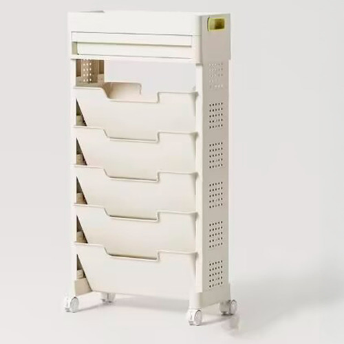 Librero Estante Infantil 5 Niveles Blanco 78.5*14.5*40cm Chi