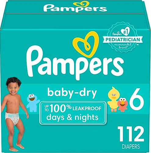 Pañales Pampers Baby Dry sin género G x 112 unidades