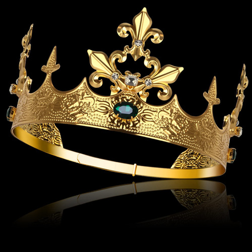 Corona De Rey Ajustable Para Hombre Disfraz Medieval
