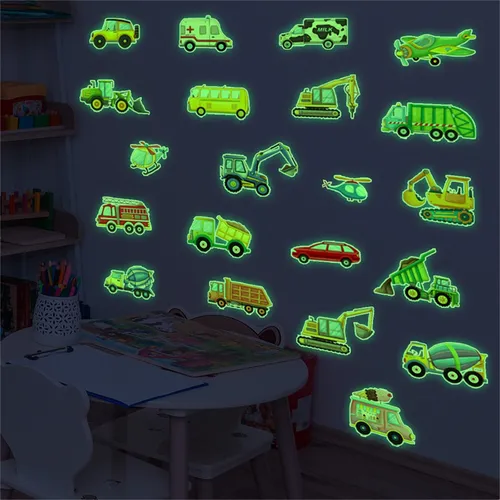 Vinilos Stickers Decorativos Brilla Oscuridad Construcción