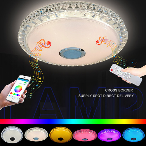 Lámpara De Techo J Bluetooth Music Crystal Rgb Remote Cont 4