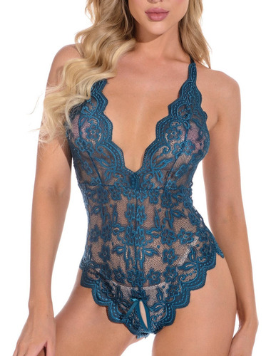 Jumpsuit A348 Mujer Encaje Lencería Hollow Out Body Underw