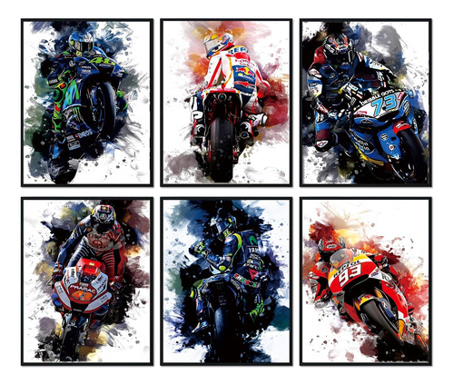 Póster De Motocicleta Y Corredor, Graffiti De Motocross, Imp