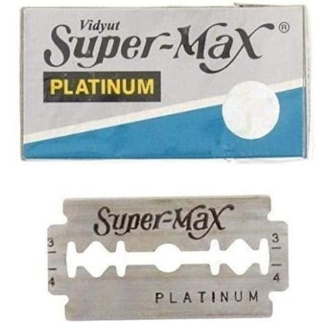 Super-max Platinum - Cuchillas De Doble Filo, Paquete De 5