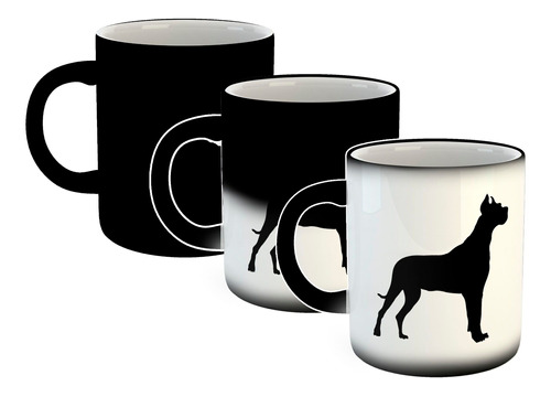 Taza Magica Gran Danes Silueta Vector Dog