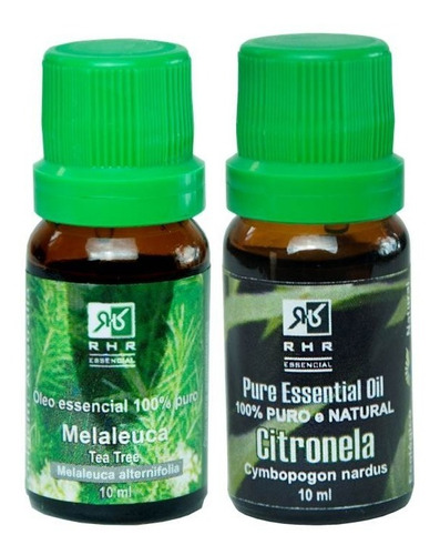 Kit Óleos Essenciais De Melaleuca E Citronela 100% Puro- Rhr