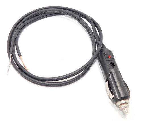 Imagen 1 de 3 de Conector Toma Macho 12v Encendedor Indicador Led 1mts Cable