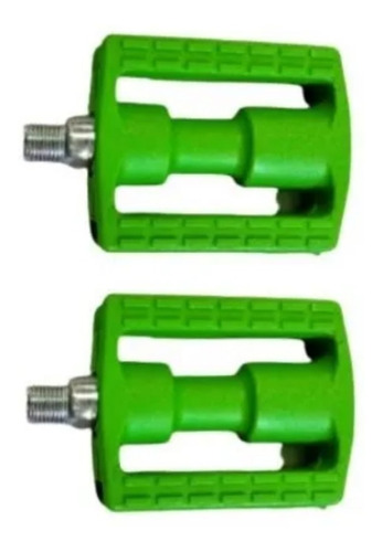 Pedal Para Bicicleta Infantil Aro 16 Nylon Sueco Verde.