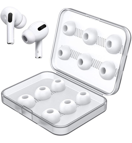 6 Pares Almohadillas Silicon Eartips Para AirPods Pro 1 2