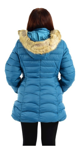 Campera Inflable Mujer Importada Capucha Larga Yd 5579