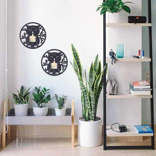 Candelabro Colgante De Pared De Hierro De Estilo Retro
