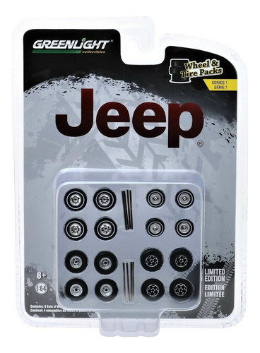 Ruedas Jeep All Terrain 4 Sets + Ejes - Greenlight 1/64