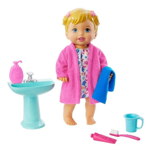 Boneca Little Mommy Hora De Dormir Escovar Dente - Mattel