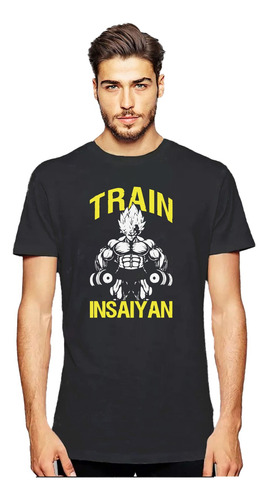 Polera Diseño Train Insaiyan Gym Anime Manga