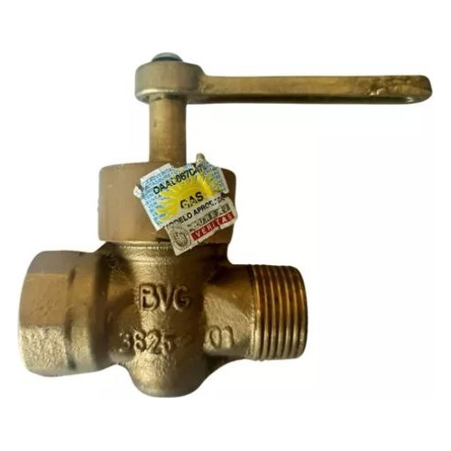 Llave Gas Ib 1 1/2 Pulgadas Bronce M H Aprobada 