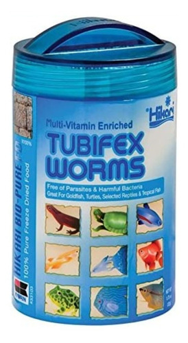 Hikari Tubifex Worms .78 Onzas Freeze Dried