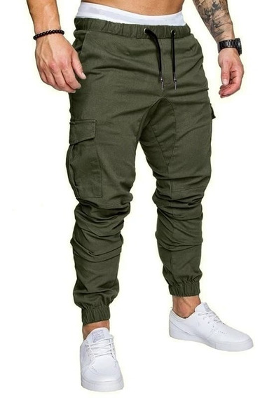 X2 Pantalones Cargo Hombre Gabardina