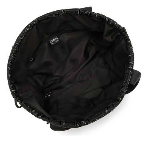Bolsa De Ombro Elmar Jet Black Glam Kipling cor Preto