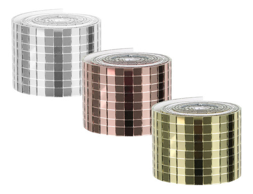 Mosaico De 3 Rollos, Espejos De Vidrio, Mosaico Autoadhesivo