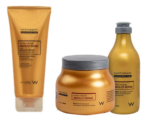 Kit W Hair Therapy Sh + Masc + Cr De Peinar Absolut Repair 