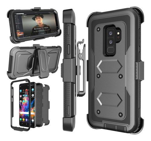 Funda Njjex For Para Galaxy S9 Plus W/ Kickstand And Holder