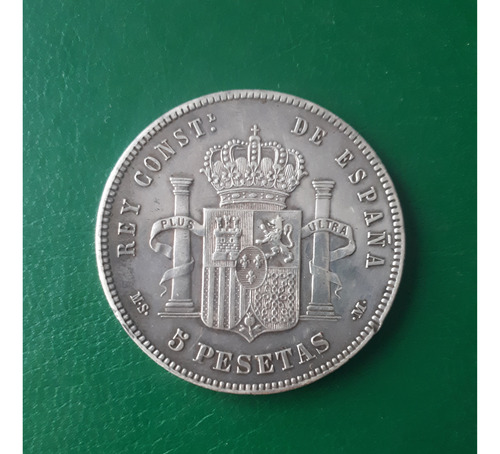 España 1885 5 Pesetas Plata Estado Muy Bueno (Usado)