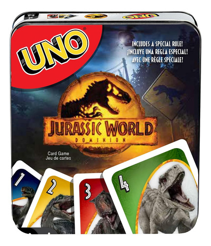 Juego De Cartas Uno Jurassic World Dominion Moviethemed