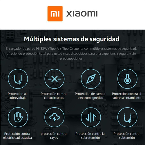 Xiaomi Cargador Rápido 33w Dual: Usb + Usb-c * 100% Original