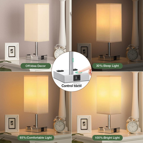 Lámpara De Noche For Dormitorio Con Bombilla Y Luz De