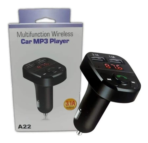 Transmisor Bluetooth Fm Car Manos Libres Cargador Carro Mp3 