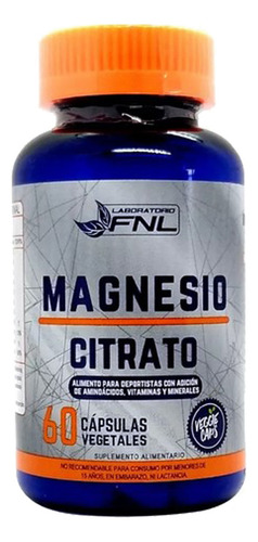 Citrato De Magnesio 60 Cápsulas