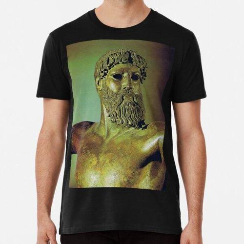 Remera Escultura Del Rey Poseidon En Bronce Algodon Premium