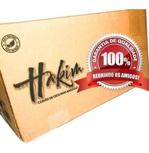 Carvão De Coco Hexagonal Para Narguile Caixa 10kg Hakim