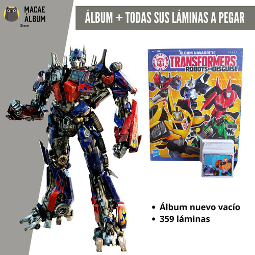 Álbum Transformers 2 En 1 (licenciado) + Todas Sus Láminas