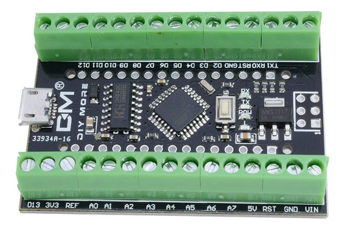 Tarjeta Desarrollo Nano V3.0 Atmega328 Micro Usb Con Bornes