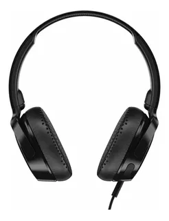 Audífonos Skullcandy Riff, alambricos color black con luz LED