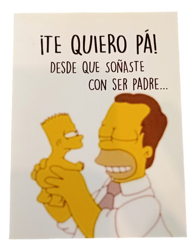 Tarjeta Fisica Para Papdre Los Simpsons Personaje