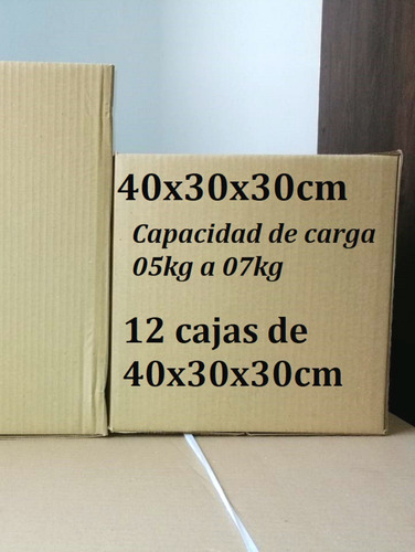 Cajas De Mudanzas Super Pack 12 Cajas De 40x30x30cm
