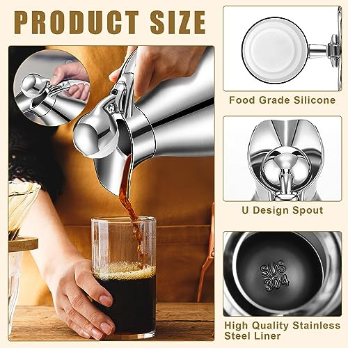 Uiifan 2 Pcs 68 Oz Jarra Térmica De Café De Acero Inoxidable