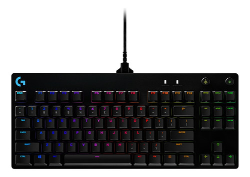Teclado Gamer Mecanico Logitech G Pro X Rgb Color del teclado Negro